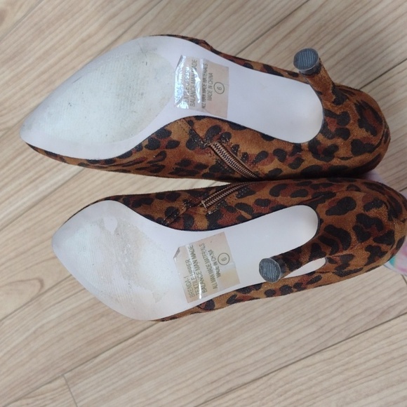 Chase + Chloe Brenda Leopard Print High Heel Ankle Boots Size 6 - Picture 8 of 11